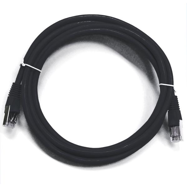 3' CAT5e (350 MHz) STP Shielded Network Cable - Black